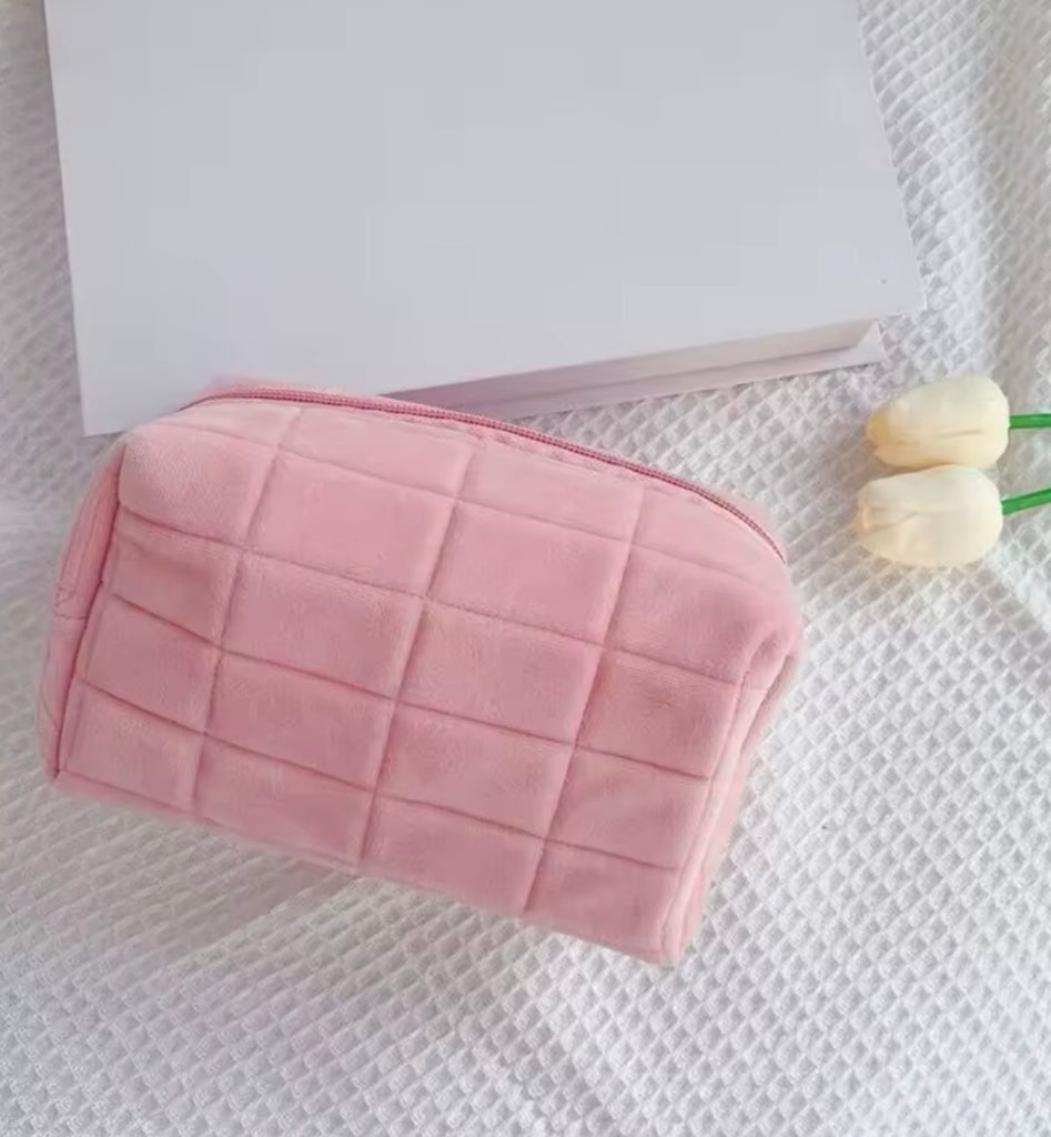 Custom Zipper Plush Makeup Bag