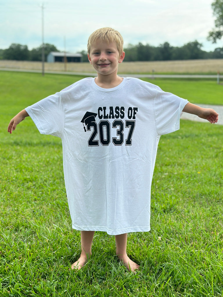 Kindergarten Class of '37 Oversized Tee- Yearly Pictures