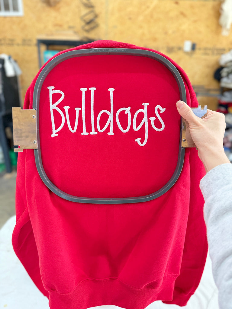 Bulldogs Embroidered Crewneck Sweatshirt
