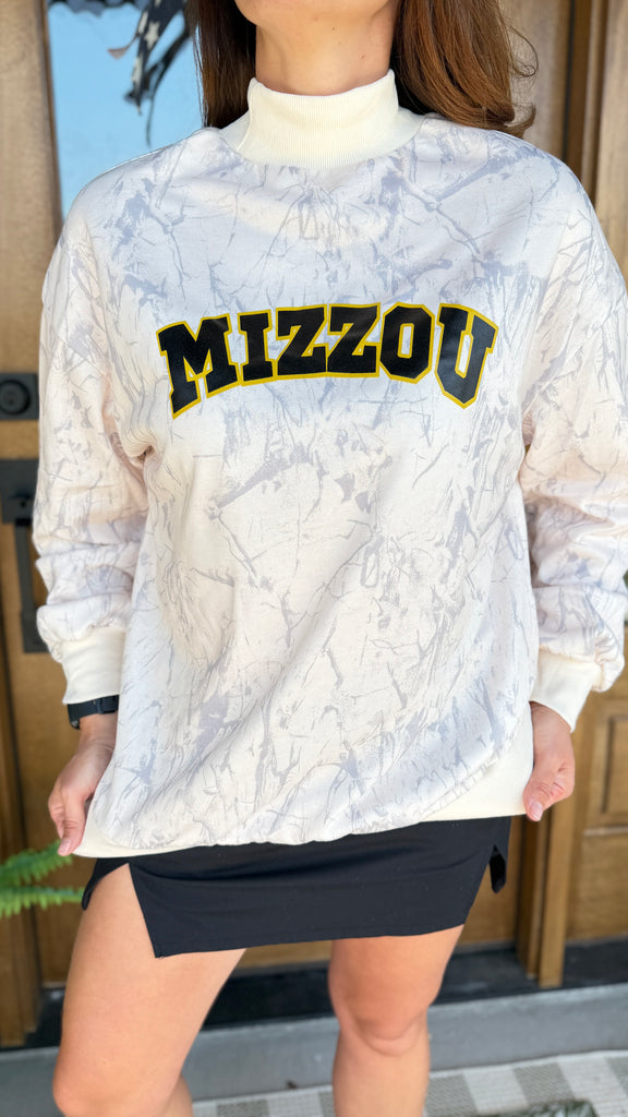 Cream/Camo MIZZOU Mockneck