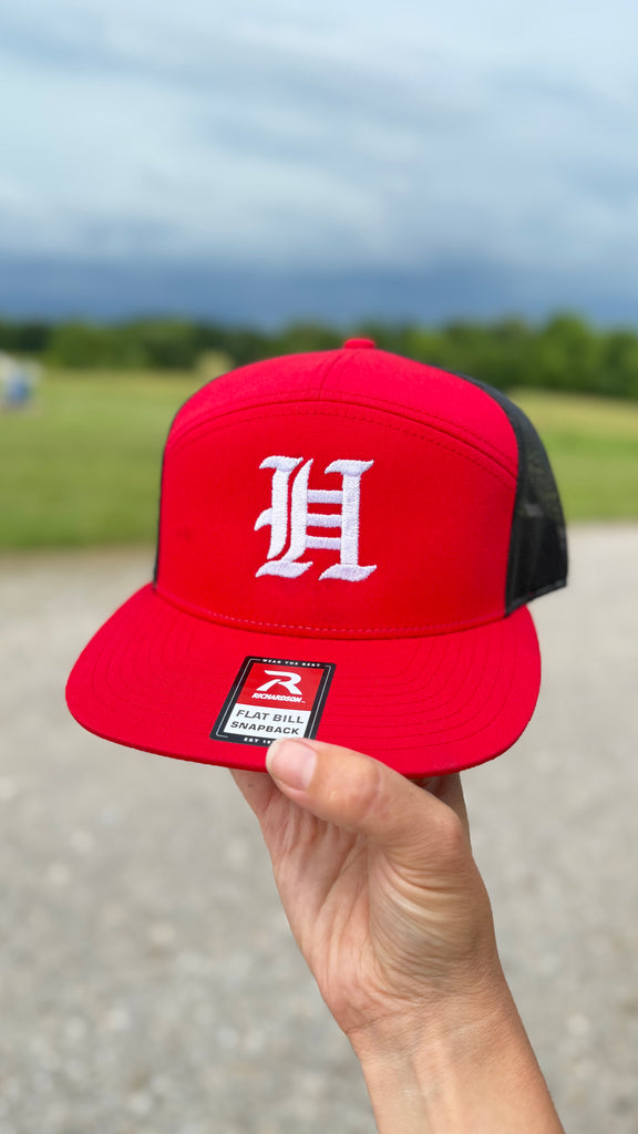 H Harrisburg Red/Black Flat Bill