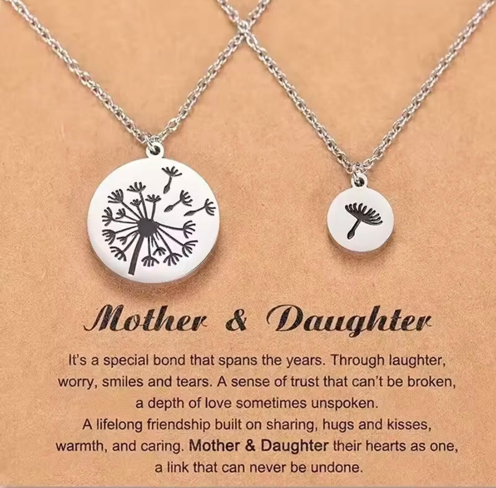 Dandelion Mother/Daughter Necklaces