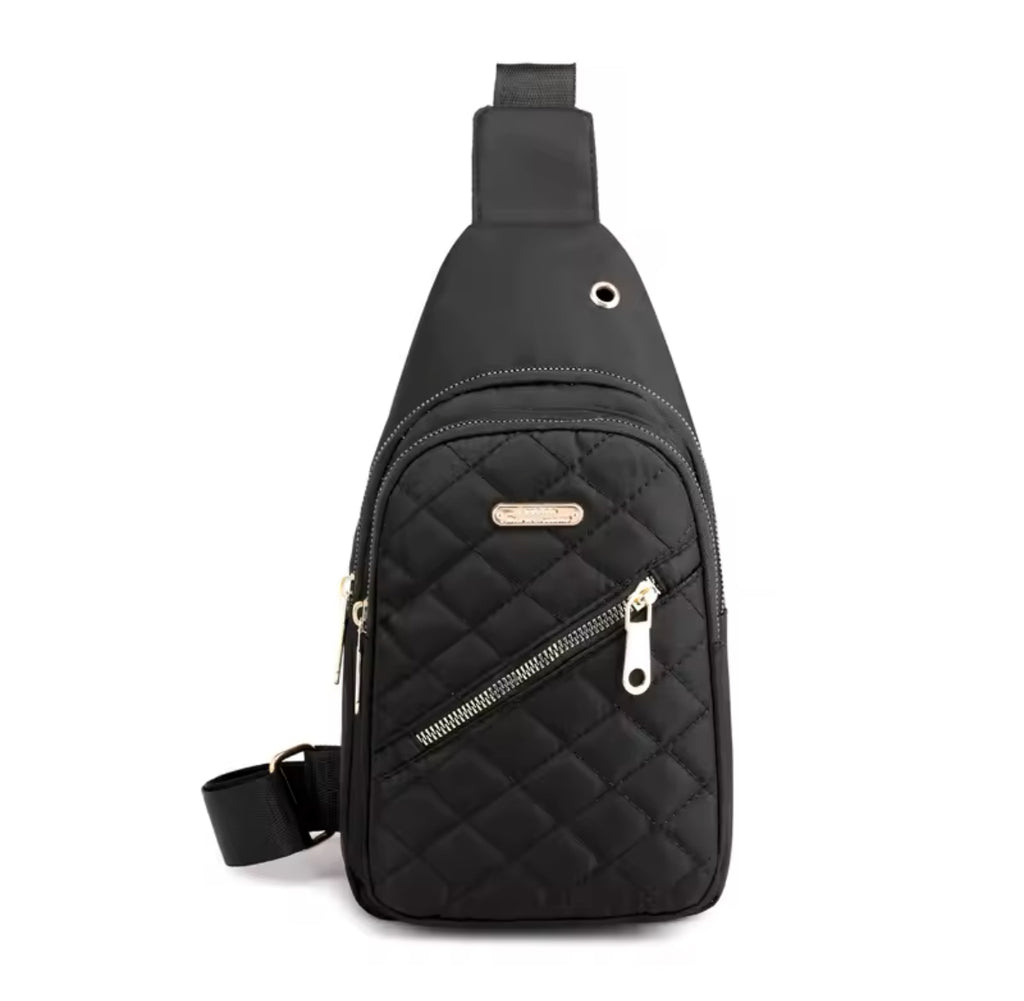 Quilt Style Chest Crossbody Shoulder Bag