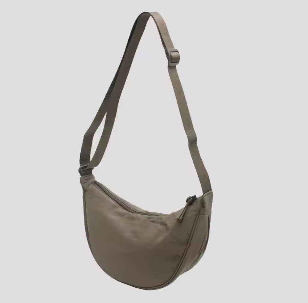 Casual Hobo Crossbody Bag Half Moon