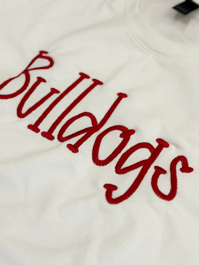 Bulldogs Embroidered Crewneck Sweatshirt