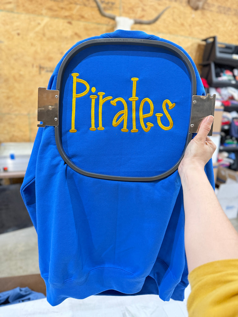 Pirates Embroidered Crewneck Sweatshirt