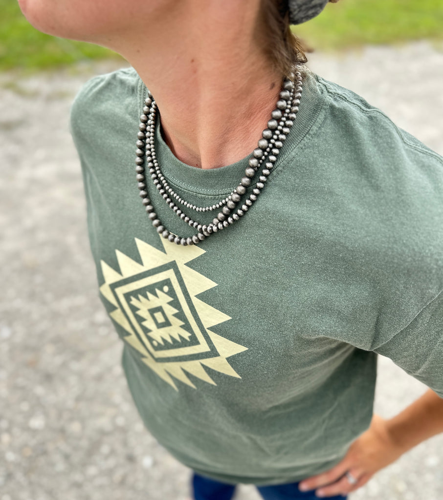 3 Layer Vintage Grey-Pearl Beaded Necklace