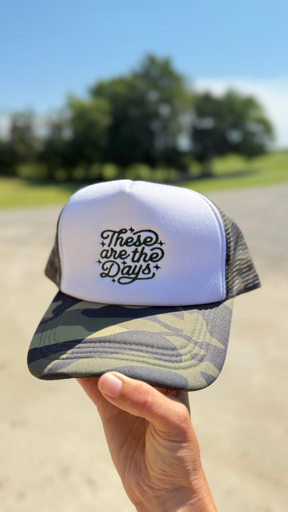 These Are the Days Checkered Trucker Hat