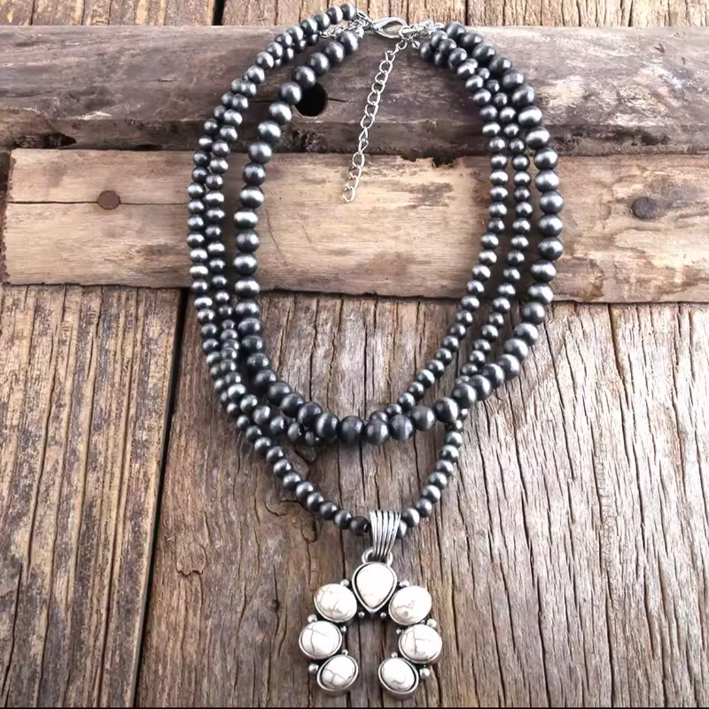 3 Layer Navajo Pearl Necklace