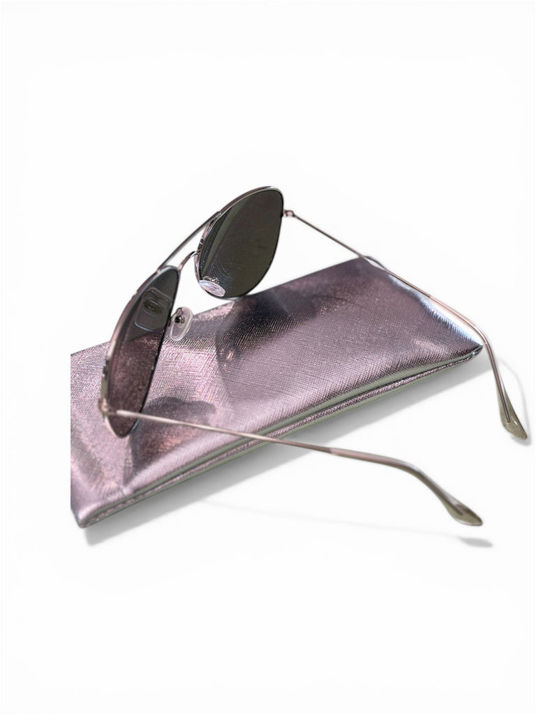 Blue Aviator Sunglasses with Case