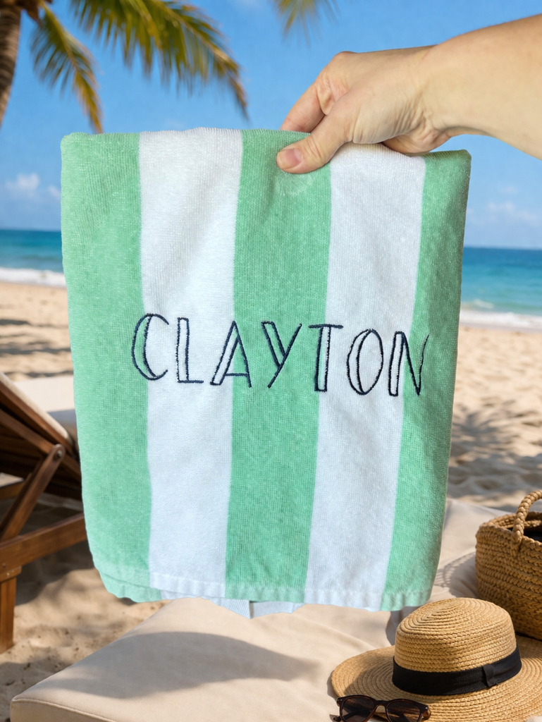 Embroidered Name Beach Towels