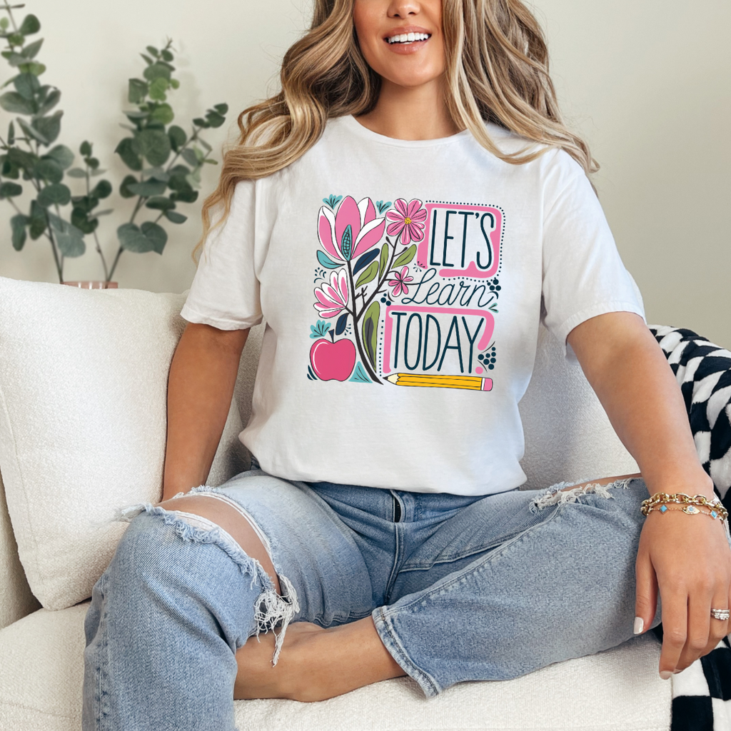Let's Learn Today Boho Teacher Graphic Tee