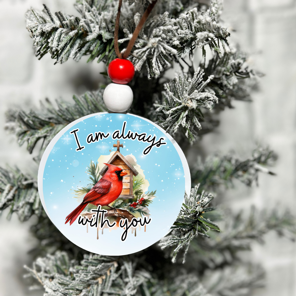 Cardinal Always with You Metal Ornament