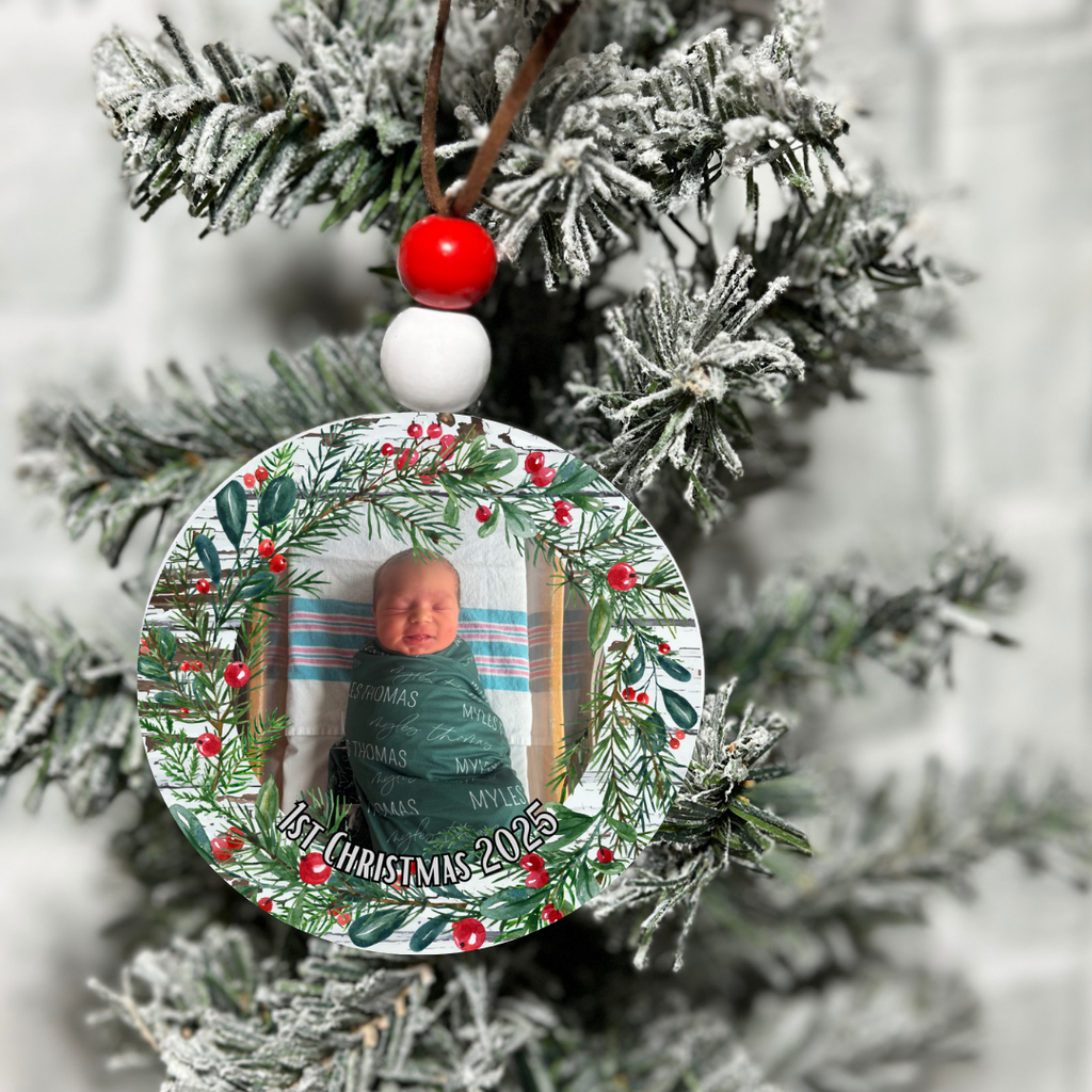 Baby's First Christmas Photo Ornament