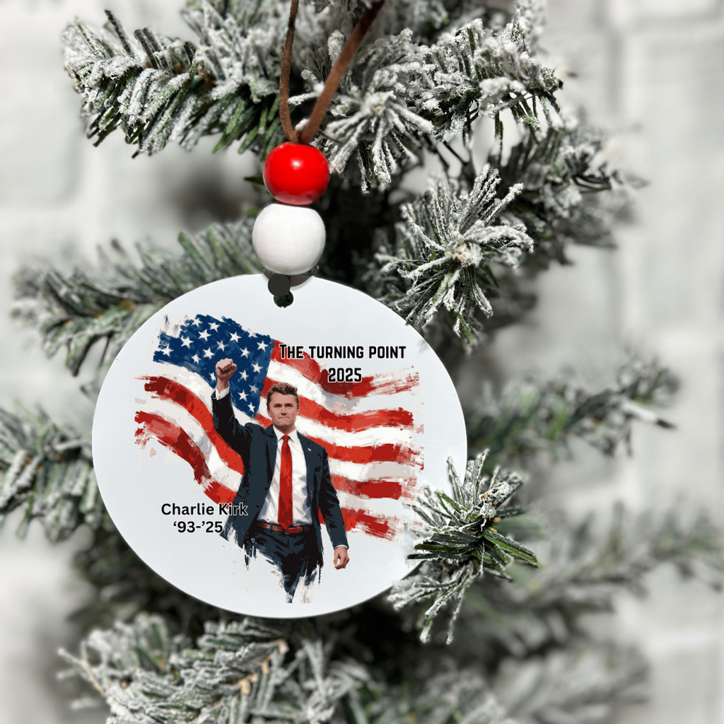 Charlie Kirk Memorial Ornament Metal