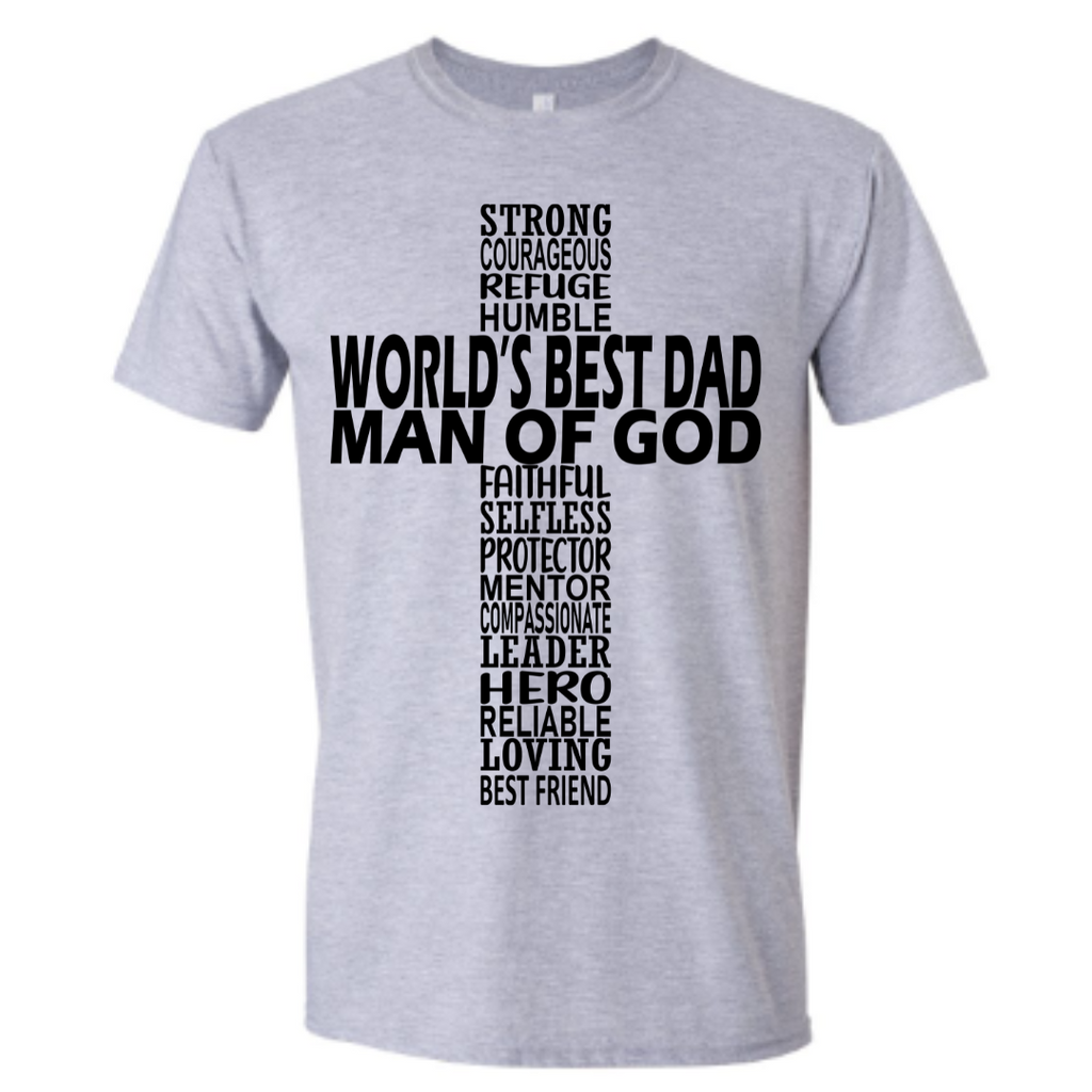 Best Dad Man of God Father's Day Graphic Tee