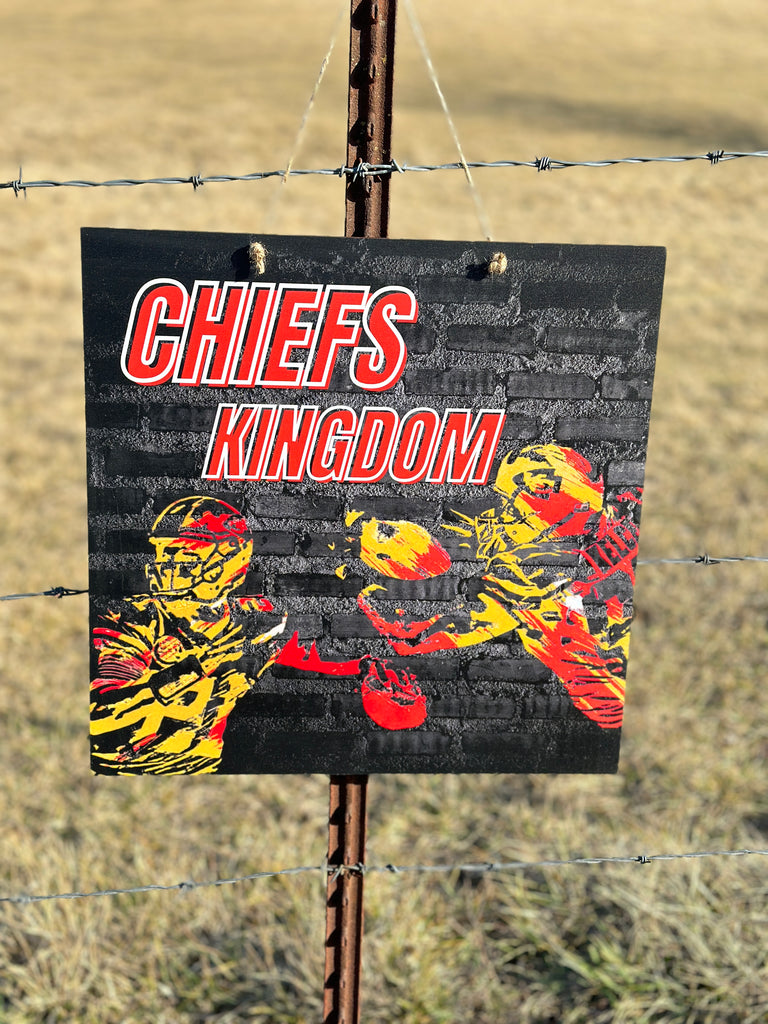 Chiefs Kingdom Printed 18x18 Door Hanger