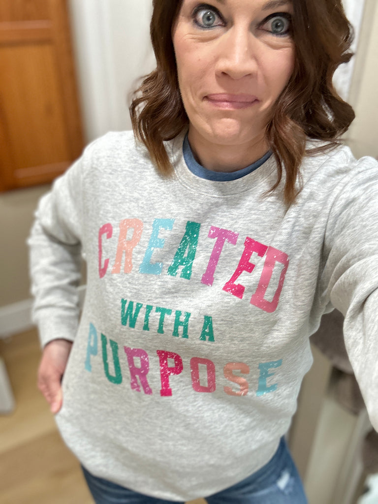 Created with a Purpose Graphic Sweatshirt