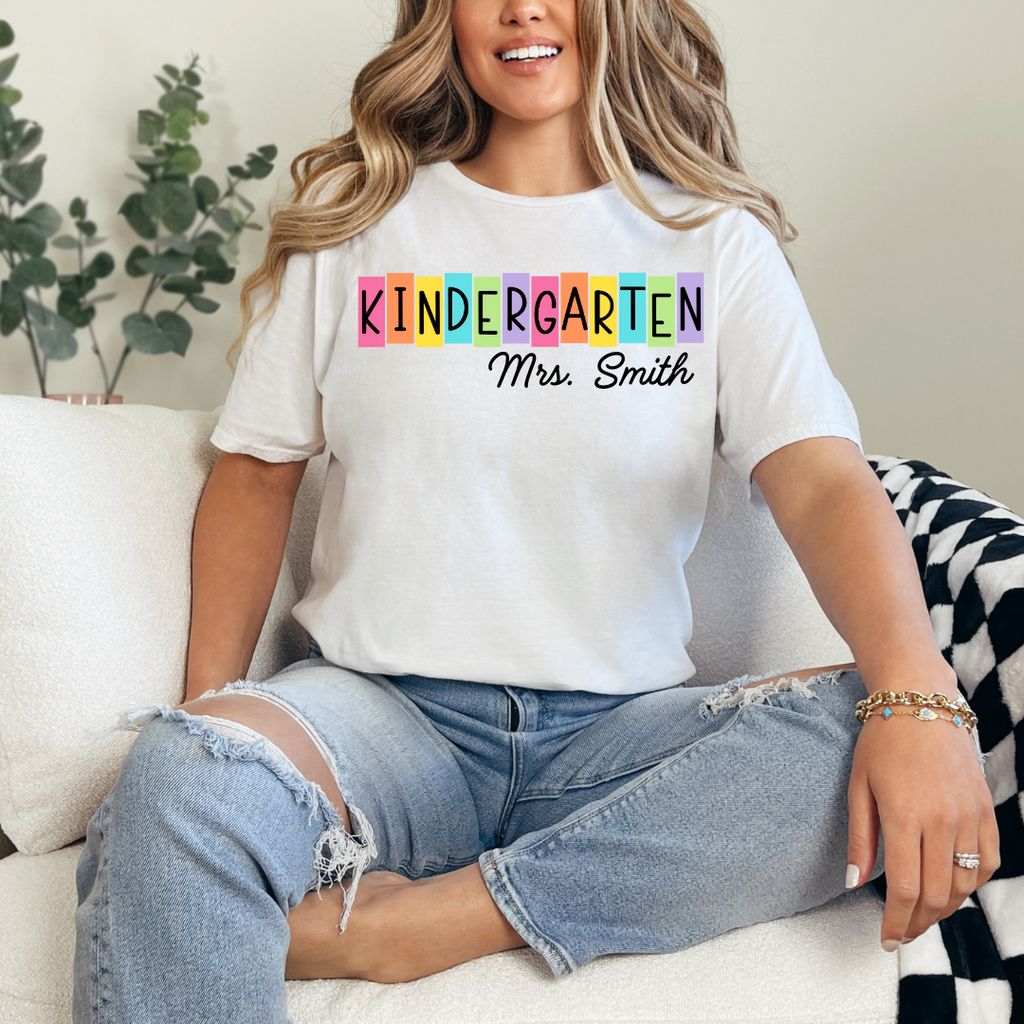 Personalized Grade Level Teacher Tee – Custom Name Edition