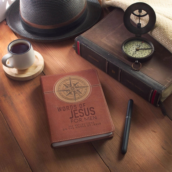 Devotional Words of Jesus For Men Faux Leather