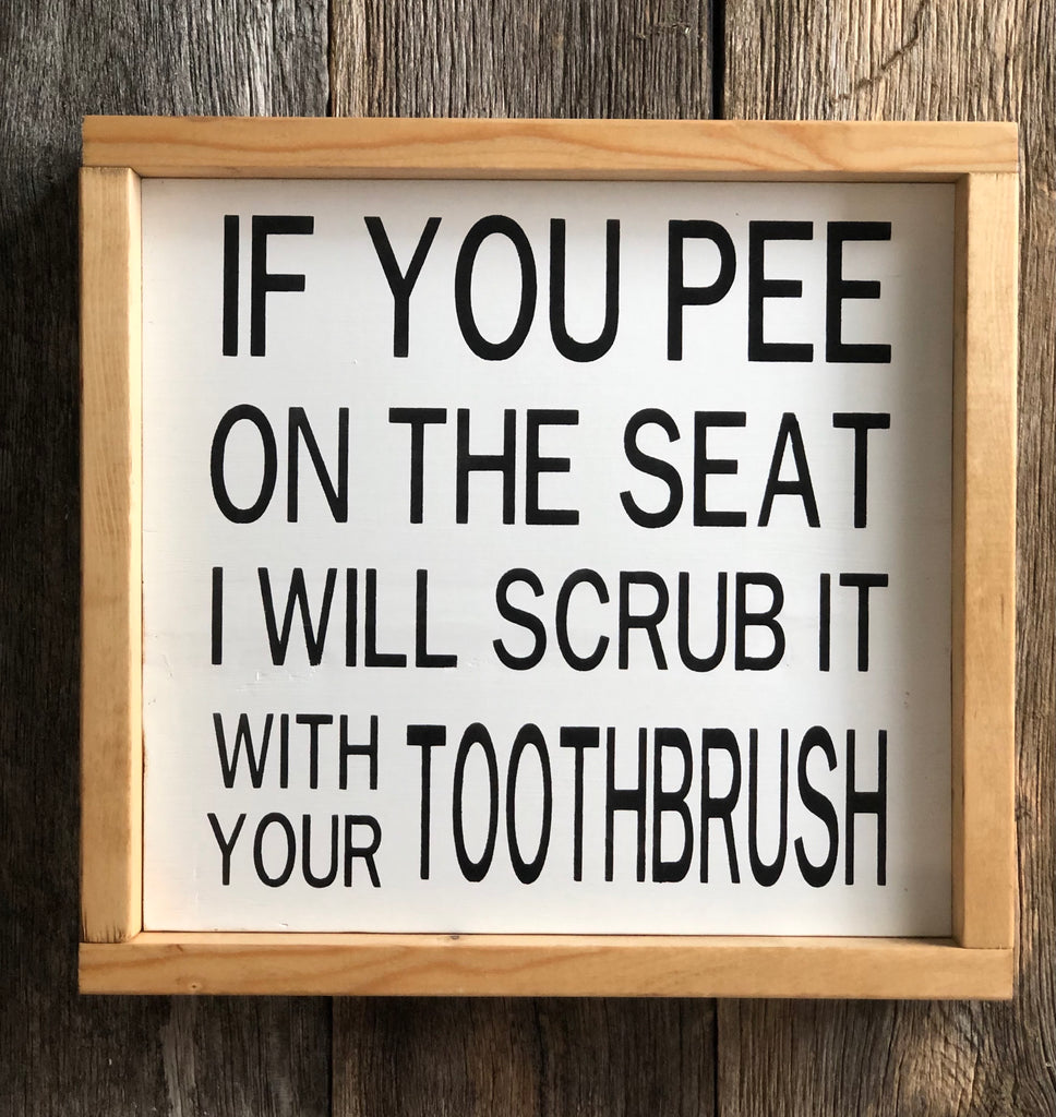 Humorous Bathroom Framed Sign