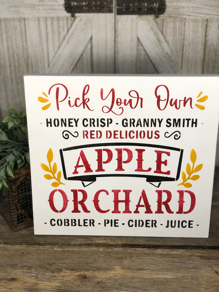 Apple Orchard Wooden Sign