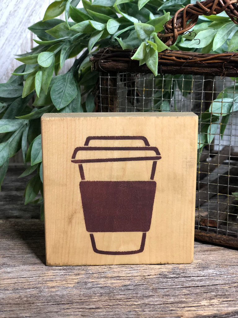 Coffee Mug Wooden Block