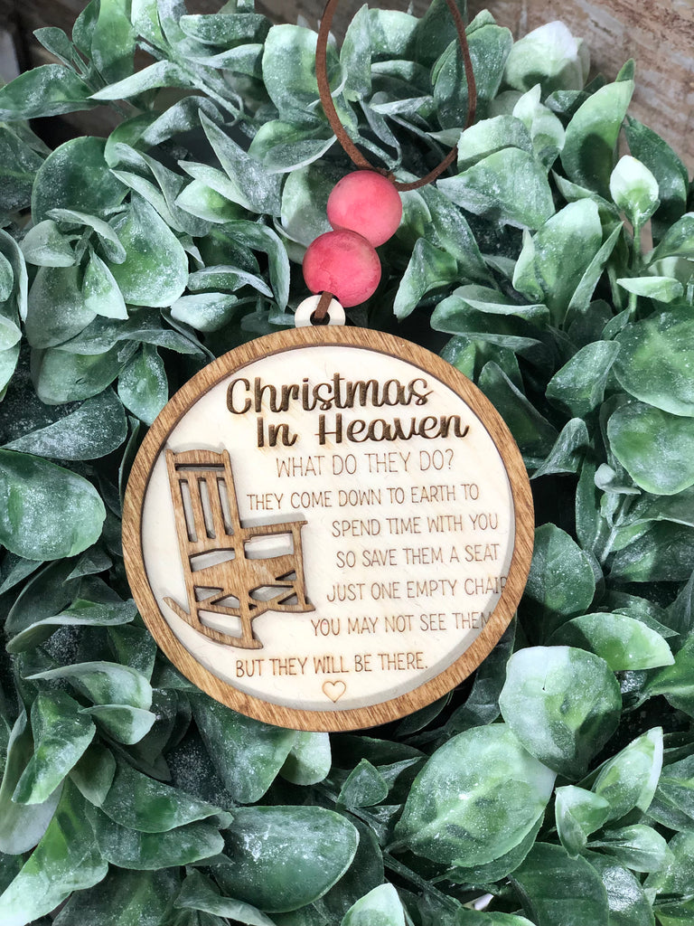 Christmas in Heaven Wooden Ornament