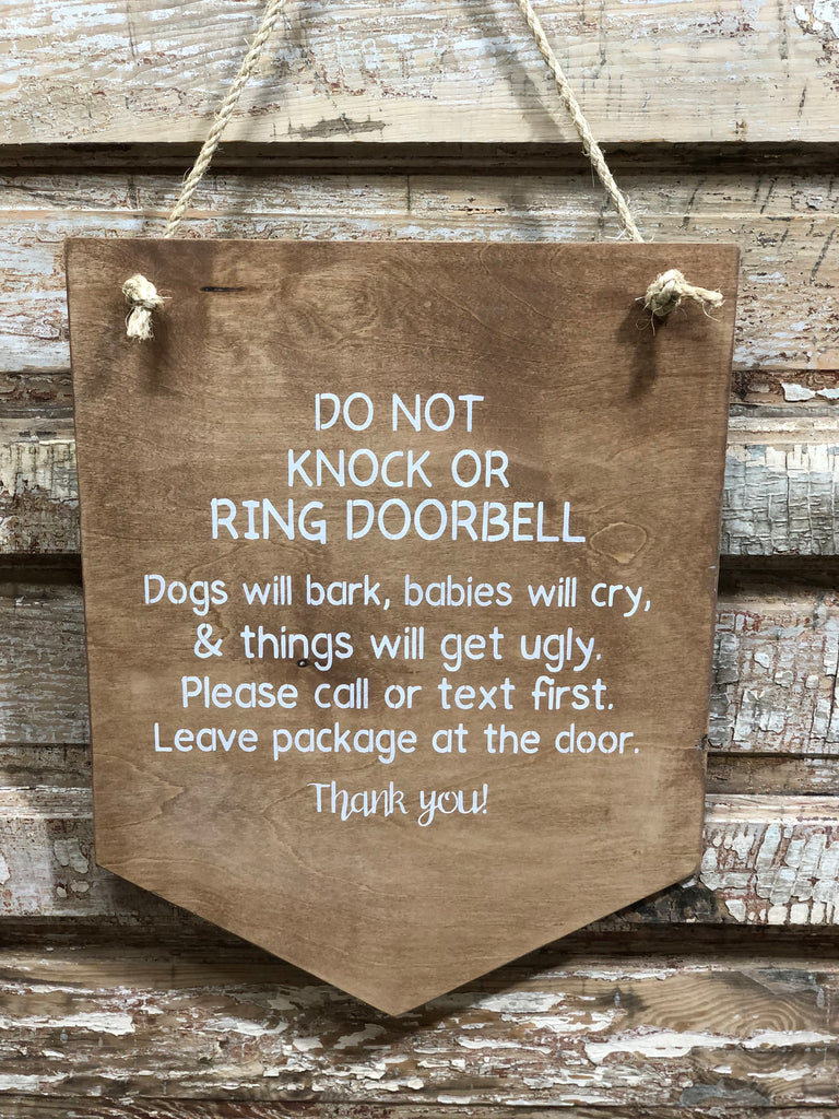 Do Not Knock or Ring Doorbell Door Hanger
