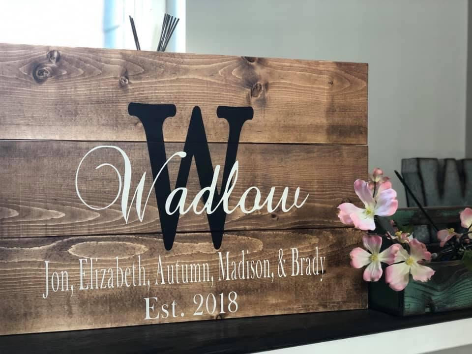Pallet Style Personalized Family Sign