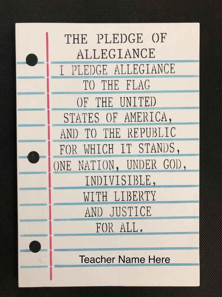 Notebook Paper Pledge Sign