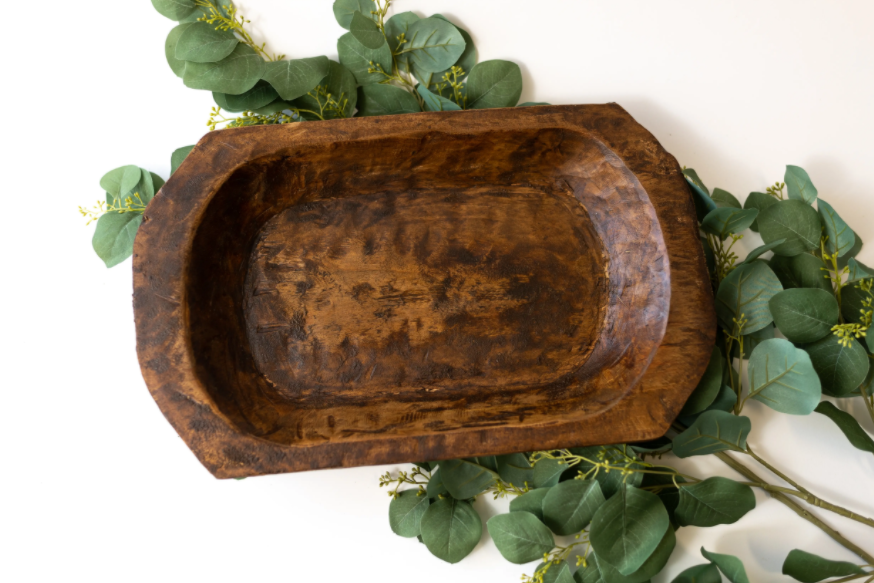 Petite Wooden Dough Bowl