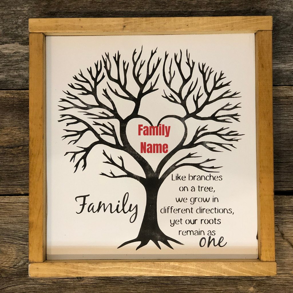 Family Tree Framed Sign