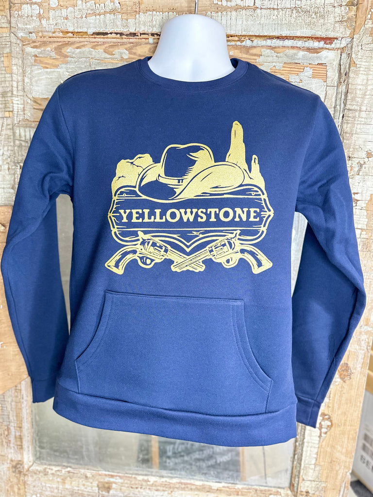Yellowstone Navy Blue Pocket Sweatshirt